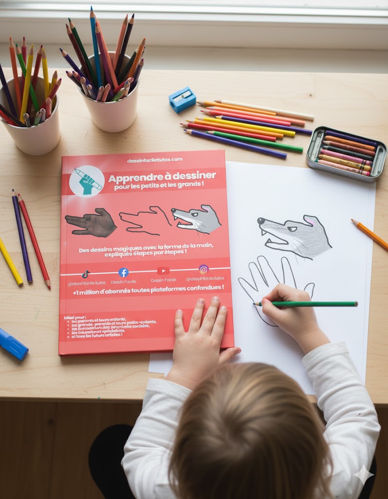 Couverture du livre Dessins Magiques avec la forme de la main pour enfants dès 5 ans